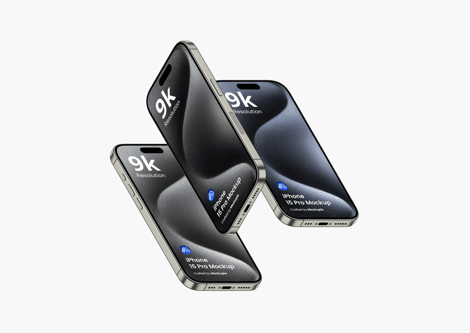 iOS App Mockup – Floating Left and Right View – Mockupia